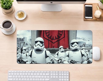 Alfombrilla de ratón Stormtrooper de Star Wars, alfombrilla de escritorio del ejército de la Primera Orden, alfombrilla de ratón para juegos de ciencia ficción, regalo para gamer de Star Wars, alfombrilla de ratón del ejército Stormtrooper de Star Wars