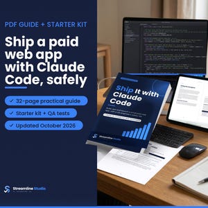 Przewodnik Claude Code SaaS, Zbuduj i uruchom swoją aplikację internetową, PDF i zestaw startowy