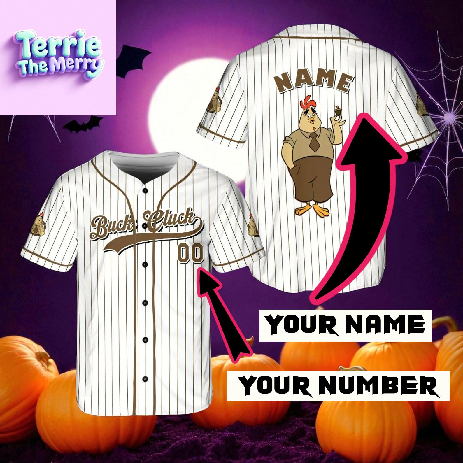 Discover Cartoon Chicken Baseball Jersey  Custom Name Jersey Shirt