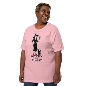 Heks maar stijlvol... stijlvolle heks, glamourheks, elegante halloween, halloween voor vrouwen, glamour halloween-shirt