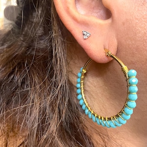 Gold hoop earrings