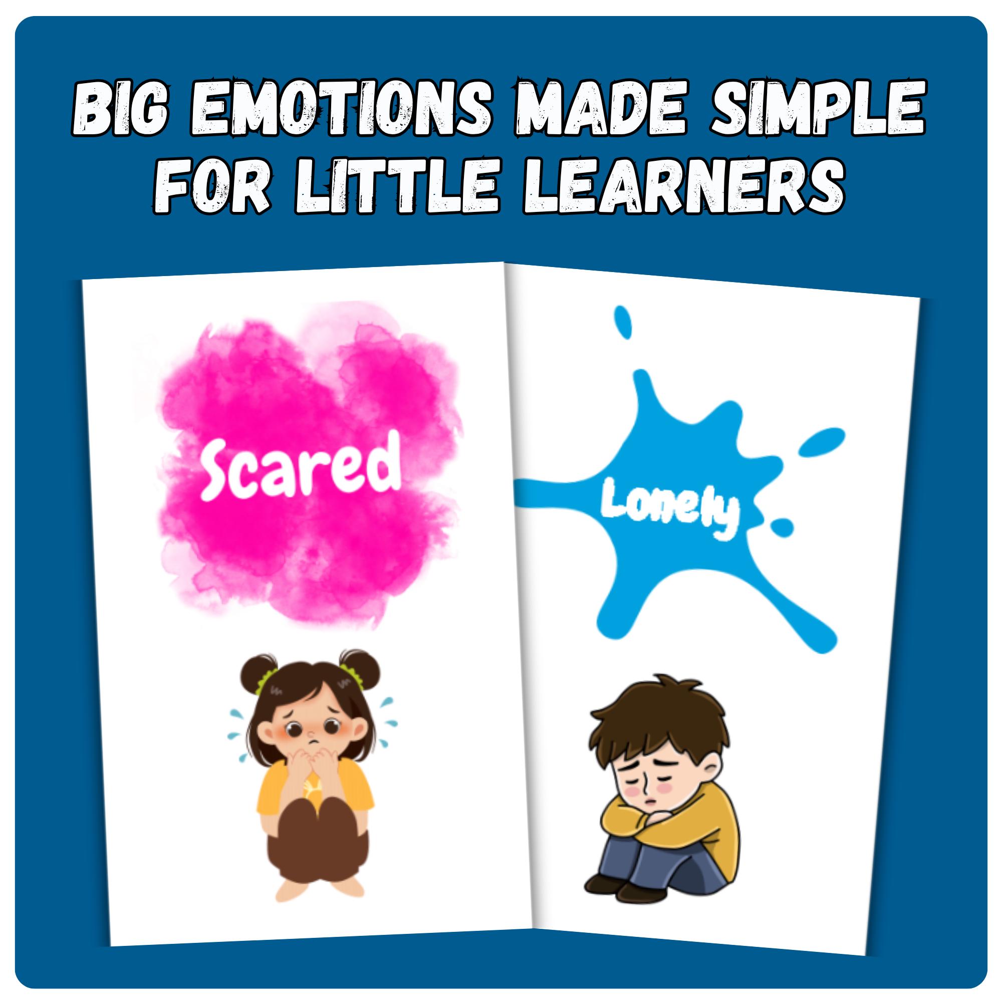 50 Feelings Cards, Printable Emotion Flashcards for Kids , SEL ...