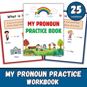 Year 1 Pronoun Worksheets | Kids Grammar Activities | Printable English Practice Worksheets for Classroom & Homeschool