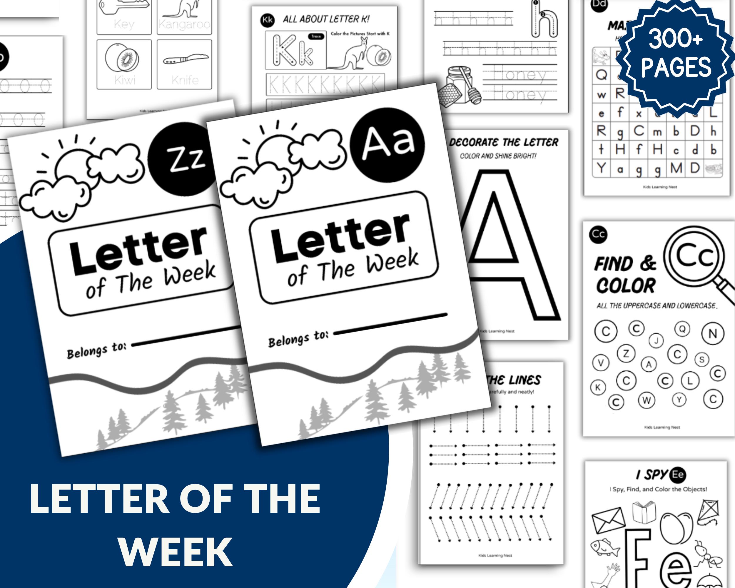 Letter of the Week Printable Workbook, Alphabet Tracing, Preschool ...