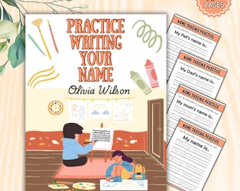 Personalized Name Tracing Workbook, Preschool Learning (Digital Download)