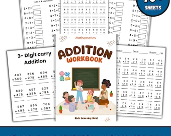Addition Worksheets, Preschool & First Grade Math (PDF)