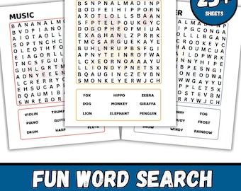 Printable Word Search Puzzle Book: Fun Activity for All Ages (PDF)
