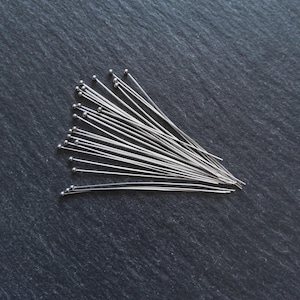 20 or 100 Stainless Steel Ball Head Pins 49mm Long 0.5mm Wide (24 Gauge)