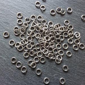 100 or 500 Stainless Steel 6mm Jump Rings Very Strong 1.2mm (17 Gauge)