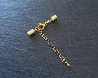 Juegos de tapas terminales chapadas en oro de 24 quilates para cables de 3,5 mm (tapas terminales de 4 mm)