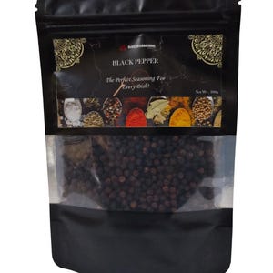 Aromatic Whole Black Peppercorns: Sun-Dried, Non-GMO, Vegan