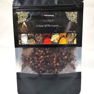Ganze Getrocknete Nelken Doppelte Größe | Premium ganze Nelkenknospen | Frische natürliche Laung Gewürzbeeren zum Backen, Tee, Kochen & Naturheilmittel| Masse