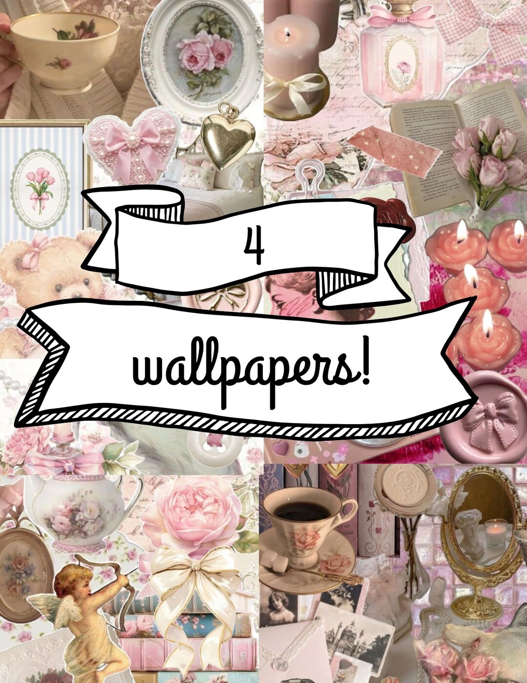 Pink Coquette Collage Wallpapers - Etsy