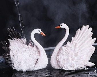 Pair of Swans Wedding Swans Paste Wedding Swans Topper for Wedding
