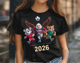 Cup 2026 Mascots PNG, USA Canada Mexico Soccer Clipart (Digital Download)
