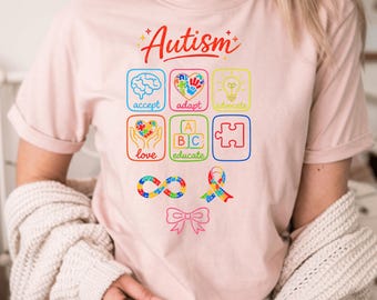 Autism Awareness Coquette Shirt Design, Teacher Bow PNG (Digital Download)