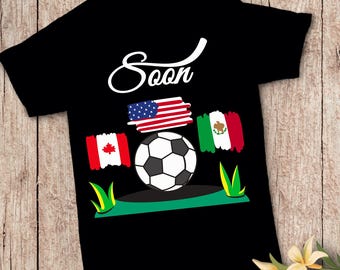 North America Soccer 2026 PNG, Canada USA Mexico Flags (Digital Download)