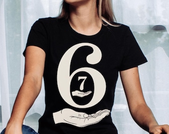 Abstract Number 6 and 7 Hand Art Print (Digital PNG)