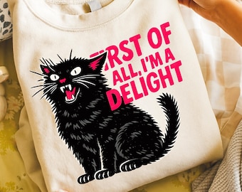 Drôle de chat grincheux PNG | Design de chemise chat sarcastique (téléchargement instantané)