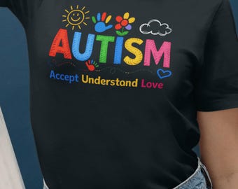 Autism Awareness Brushstroke PNG, Hand Drawn Design (Digital Download)