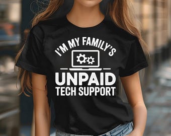 Unpaid Tech Support PNG | Funny IT Quote (Digital Download)