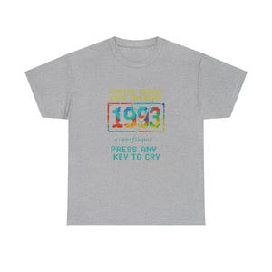 1993 BBs Shirt | SYNTAX ERROR ANSI Art Tee | Vintage Computer Humor Gift | Press Any Key to Cry | Geek Culture Retro Apparel&quot;