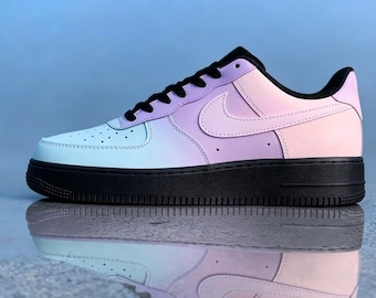 Hand-Painted Pastel AF1, Custom Gradient Color Air Force 1,Dreamy Ombre Custom Sneakers,Gift for her