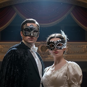 Paar Maskerade Maske einzigartige Spaß formale, Metall Eisen Schmetterling römische Halloween-Party Halbe Gesichtsmaske, Geschenk für Weihnachten