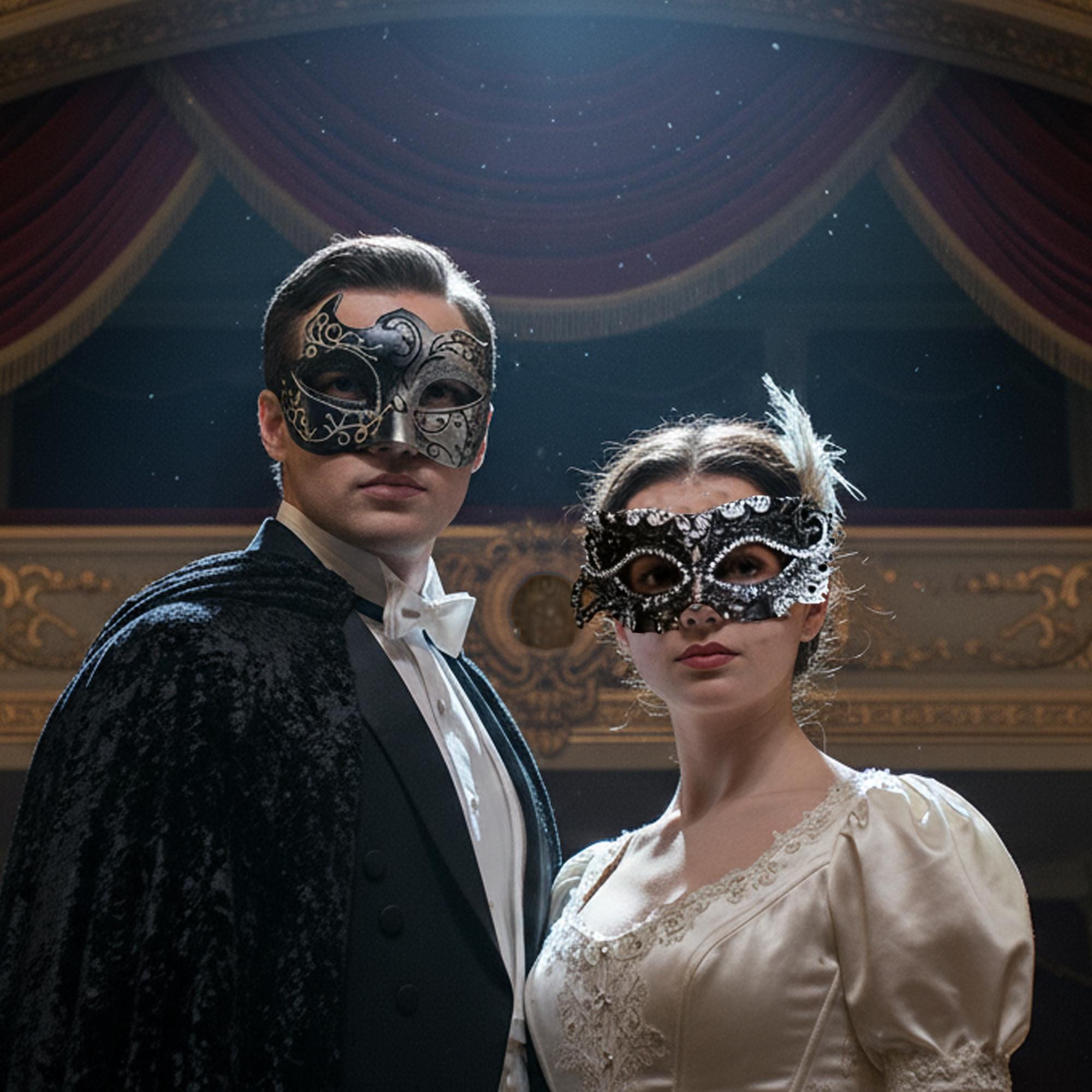 Daieeparty Paar-Maskenmasken Set – 2 Stück, Schwarz Mit Strass & Blumen Für Damen & Herren