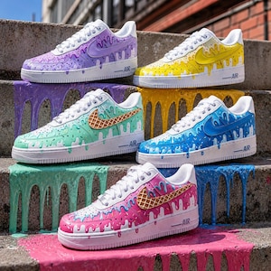Custom Ice Cream Air Force 1, Ice Cream Air Force 1,Hand Painted Ice Cream sneakers, Drip Custom Sneakers,Gift for her or him