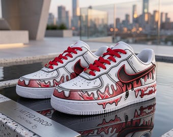 Custom Air Force 1 Cartoon Drip Sneakers Hand Painted AF1 Shoes,Personalized Name Shoes,Gift for him