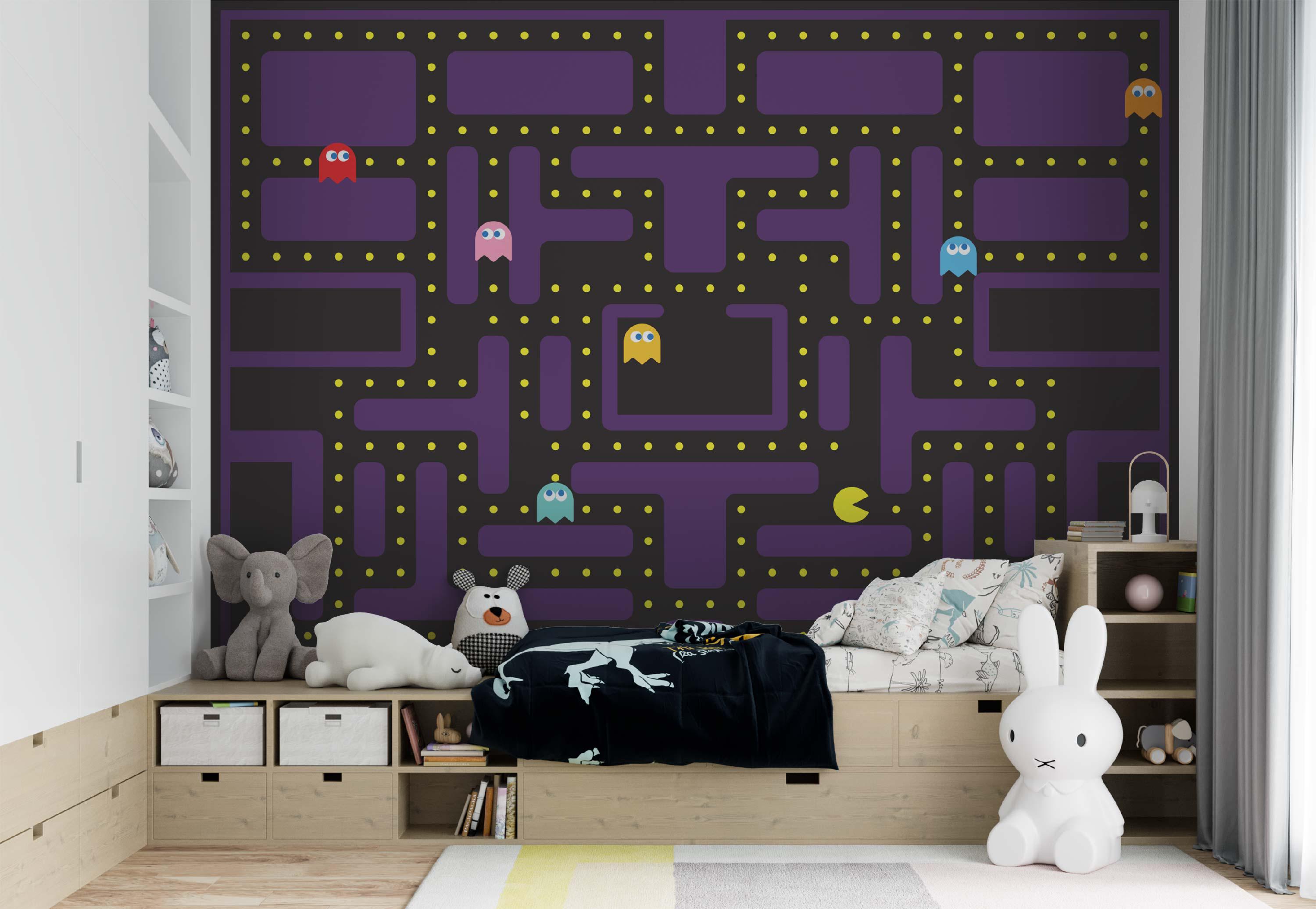 パックマン壁紙 ヴィンテージゲーム ウォールデカール レトロ