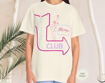 Personalized Bridesmaids Club Proposal T-Shirt: Bachelorette Party Keepsake