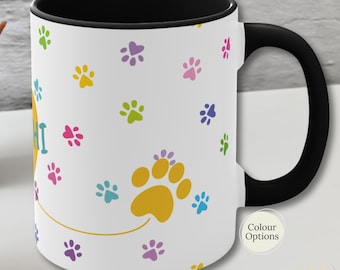 Personalized Paw Print Coffee Mug | Custom Pet Lover Gift