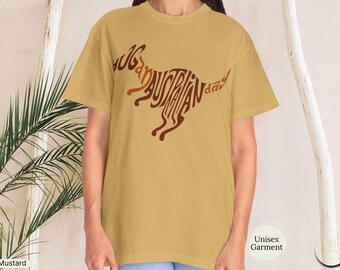 Australian Kangaroo Typography T-Shirt | Retro Script Animal Design Tee