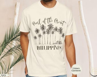 Philippines Palm Trees Pearl of the Orient T-Shirt | Tropical Island Vacation Tee Keepsake