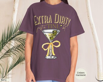 Extra Dirty Martini T-shirt | Cocktail Glass Illustration Tee Keepsake