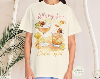 Whiskey Sour Cocktail T-Shirt, Bar Humor Party Drink Apparel