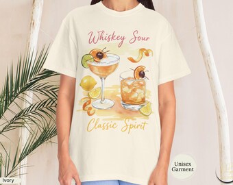 Whiskey Sour Cocktail T-Shirt, Bar Humor Party Drink Apparel