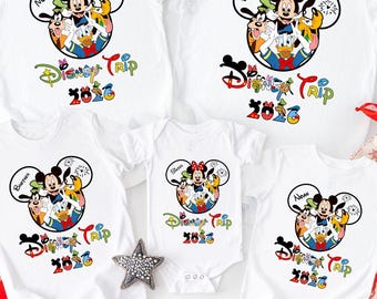 Disney Trip 2026 Shirt, Personalized Family Vacation Shirts, Mickey Mouse, Disneyland