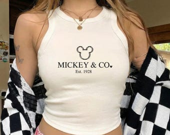 Retro Mickey Mouse Bella Canvas Racerback Tank Top, Classic Mickey Tee, Disney Fan T-Shirt, 1928 Disney Shirt