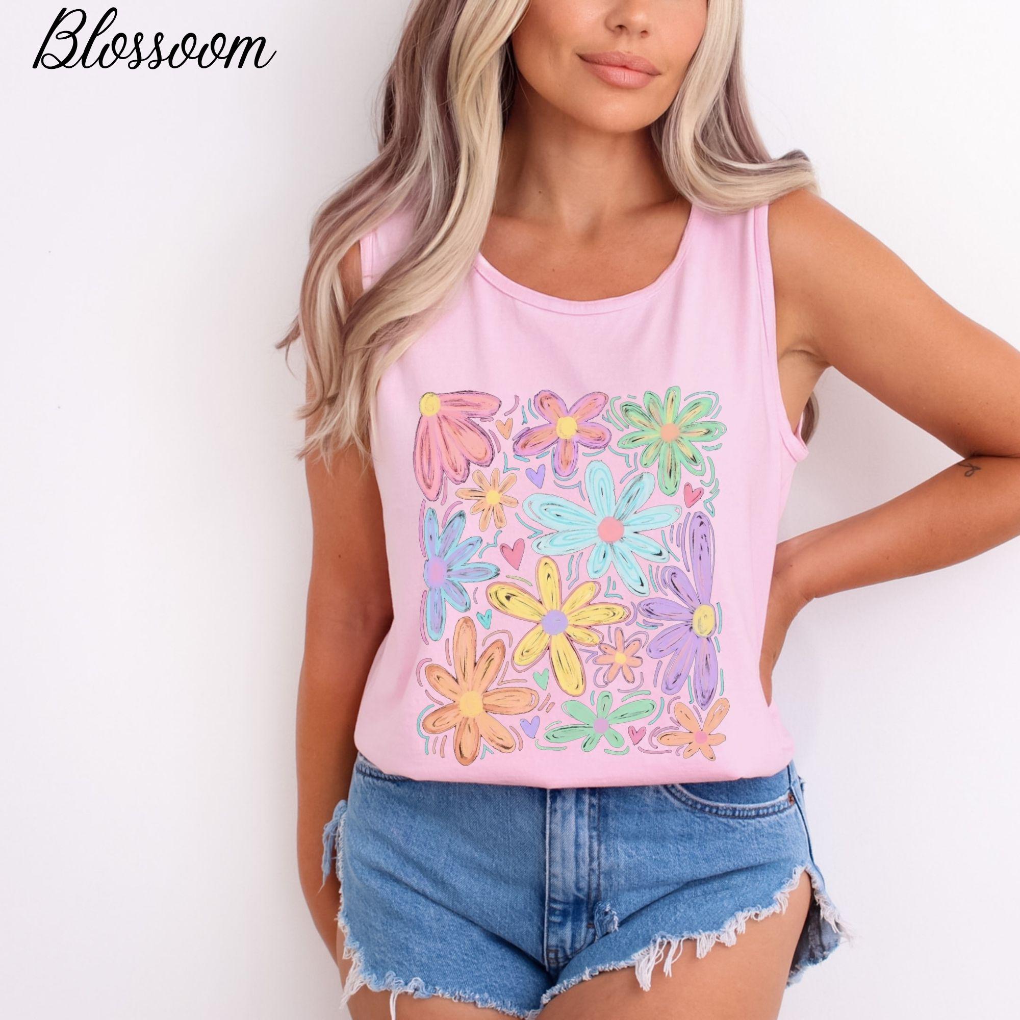 XG 着用】 BE NINA ROTTEN FLOWER TANK TOP Women's Pink Floral Tank