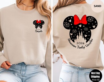 Disney Trip Hoodie, Disney Sweatshirt, Personalized Family Vacation Shirts, Disneyland, Mickey