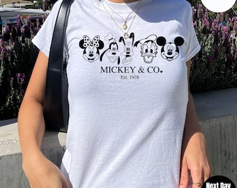 Mickey and Friends Baby Tee, Custom Vintage Disney Shirt