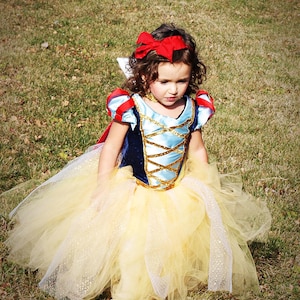 Snow White Tutu Dress w/ cape and Hairbow