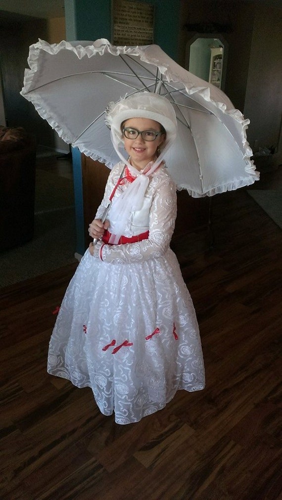Mary Poppins inspirado Vestido de encaje blanco - Etsy