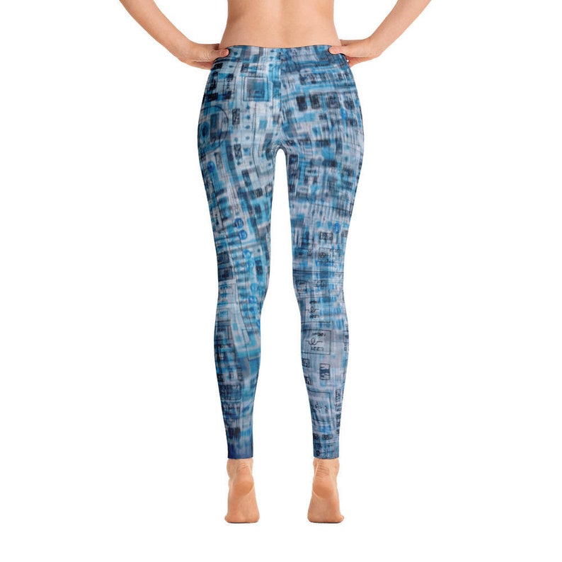 Full Length or Capri Schema Blue Leggings