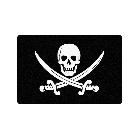 Calico Jack Pirate Flag Doormat Floor Mat