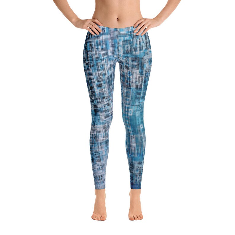 Full Length or Capri Schema Blue Leggings
