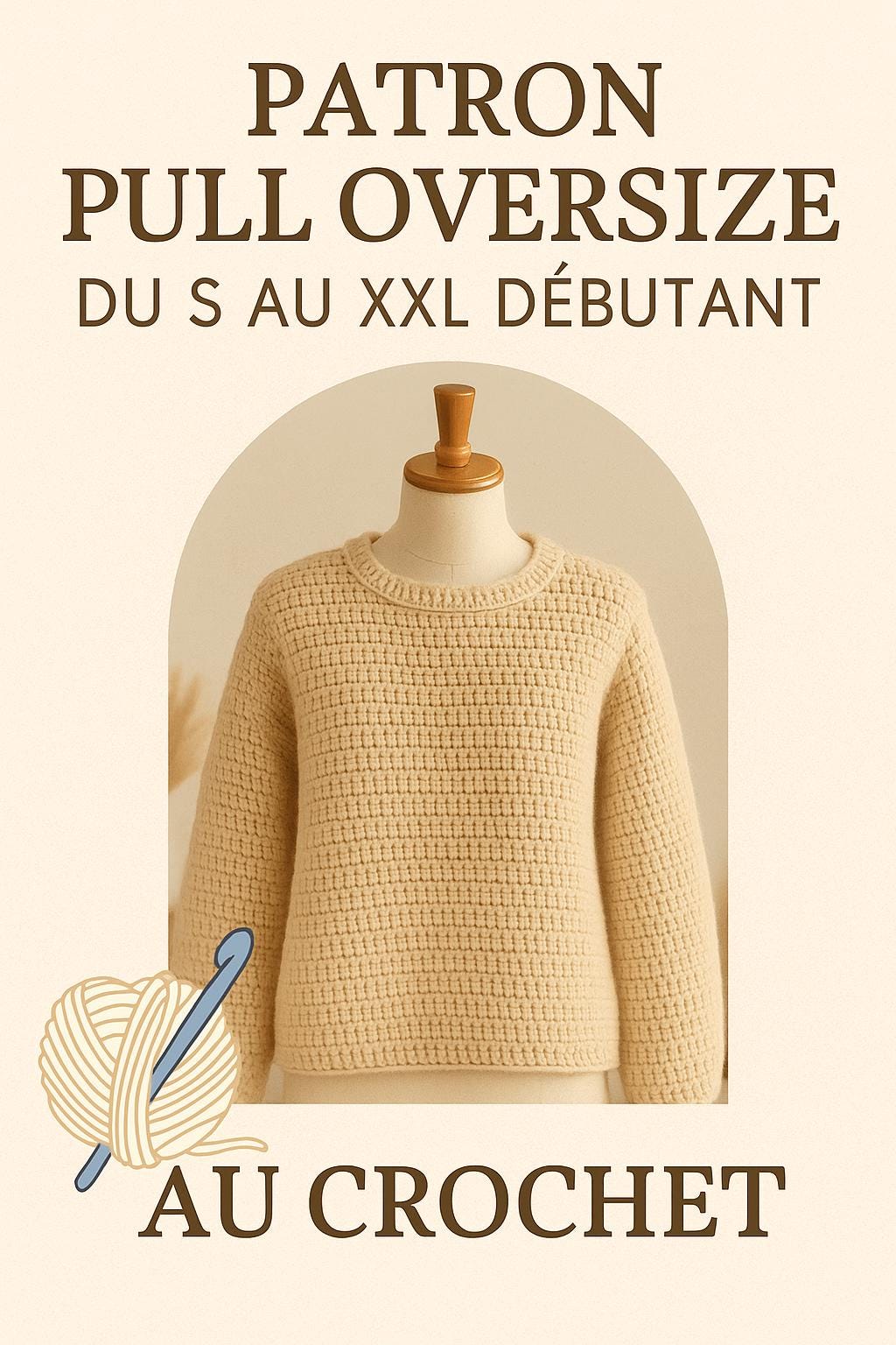 Beginner Crochet Oversized Sweater